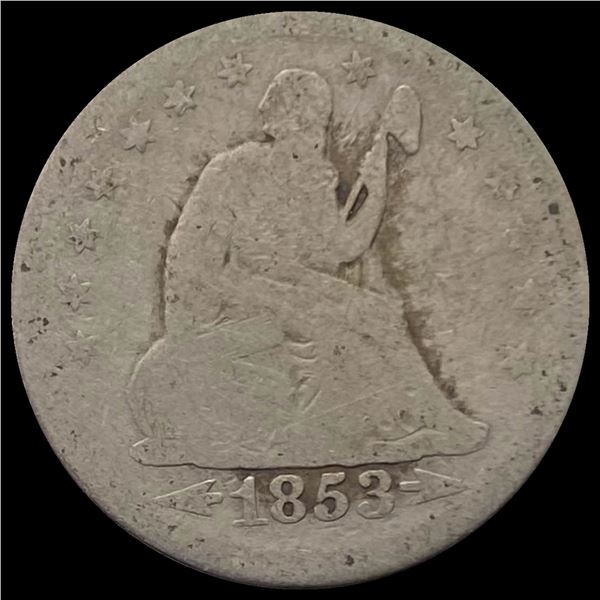 1853 Arrows Seated Liberty Quarter NICELY CIRCULATED
