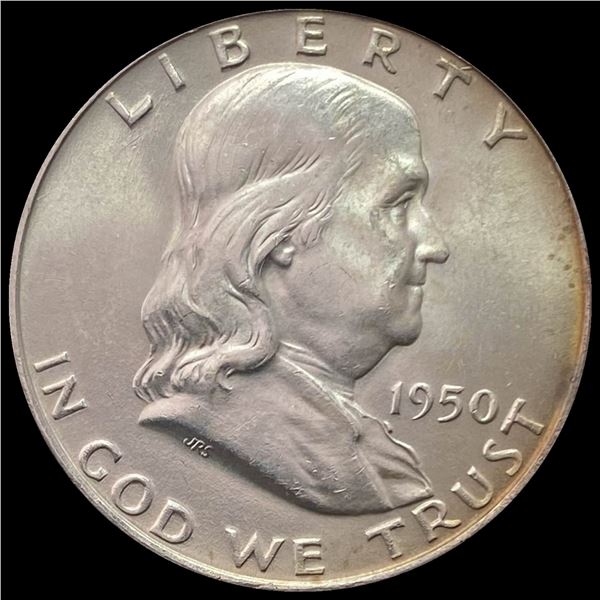 1950-D Silver Half Dollar Franklin GEM BU