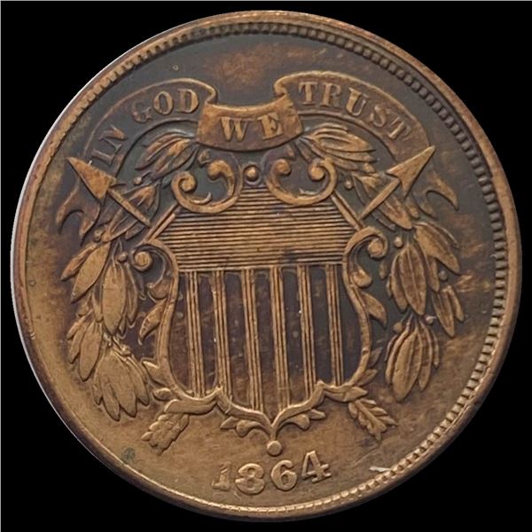 1864 Two-Cent Piece LIGHTLY CIRCULATED