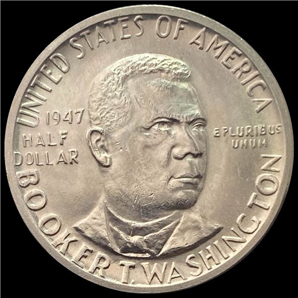 1947 Silver Half Dollar Booker T. Washington GEM BU