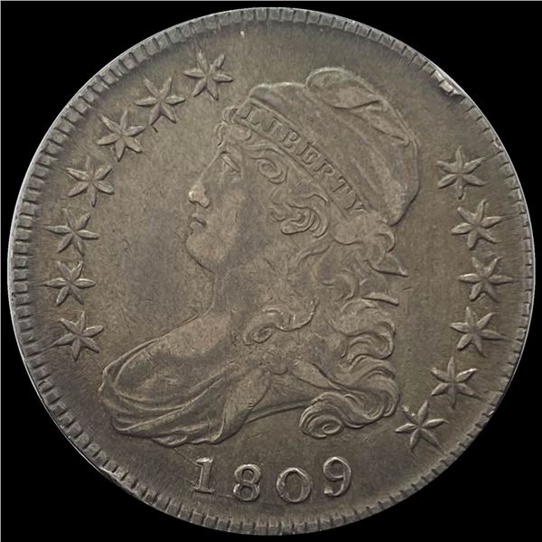 1809 Silver 50C Capped Bust Half Dollar CLOSELY UNCIRCULATED
