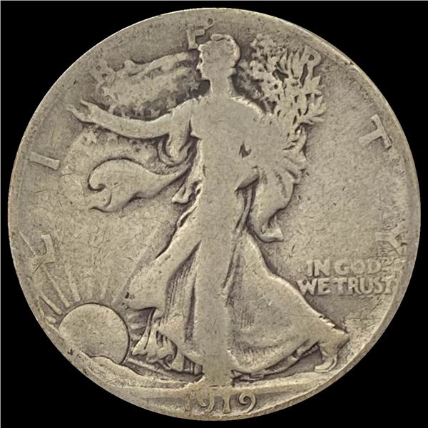 1919-S Silver Walking Liberty Half Dollar NICELY CIRCULATED