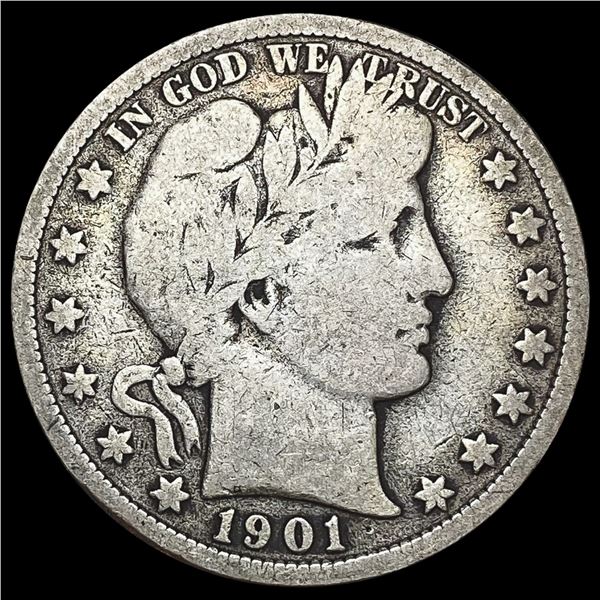 1901-S Barber Half Dollar NICELY CIRCULATED NICELY CIRCULATED