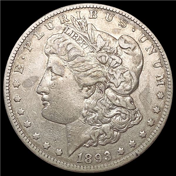 1893-CC Morgan Silver Dollar NEARLY UNCIRCULATED