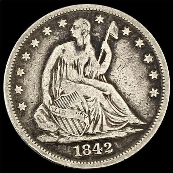 1842 Seated Liberty Half Dollar NICELY CIRCULATED NICELY CIRCULATED