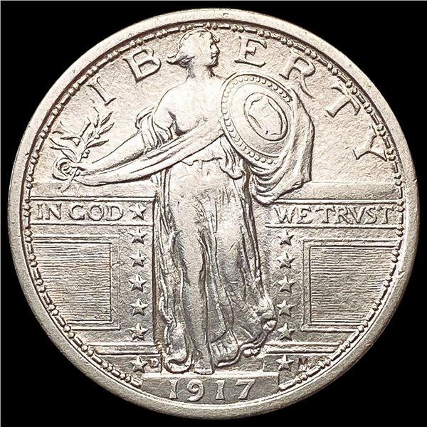 1917-D Standing Liberty Quarter CHOICE AU
