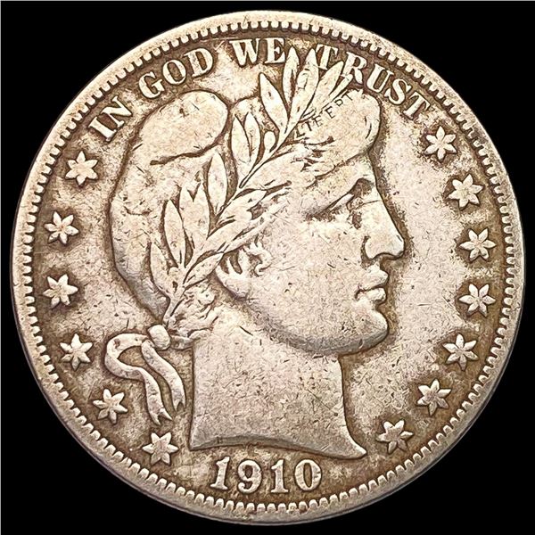 1910-S Barber Half Dollar NICELY CIRCULATED