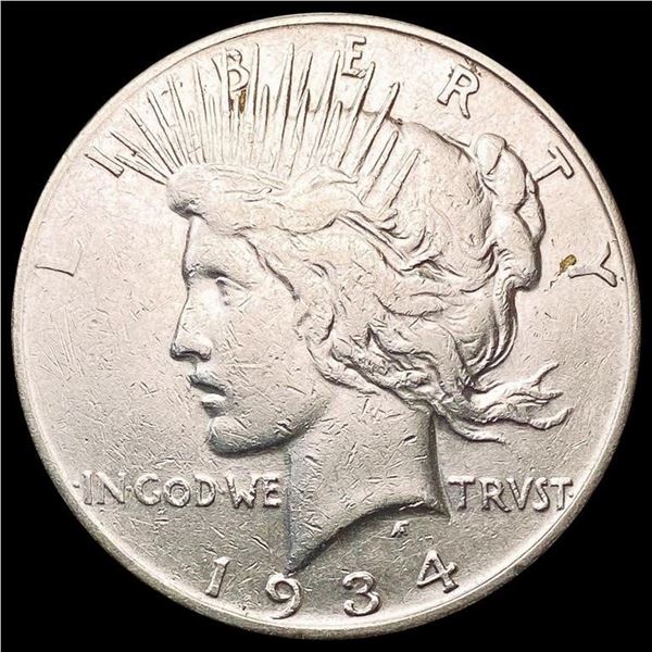 1934-S Silver Peace Dollar NEARLY UNCIRCULATED