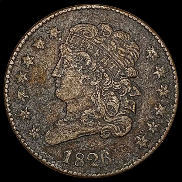 1826 Classic Head Half Cent NICELY CIRCULATED NICELY CIRCULATED