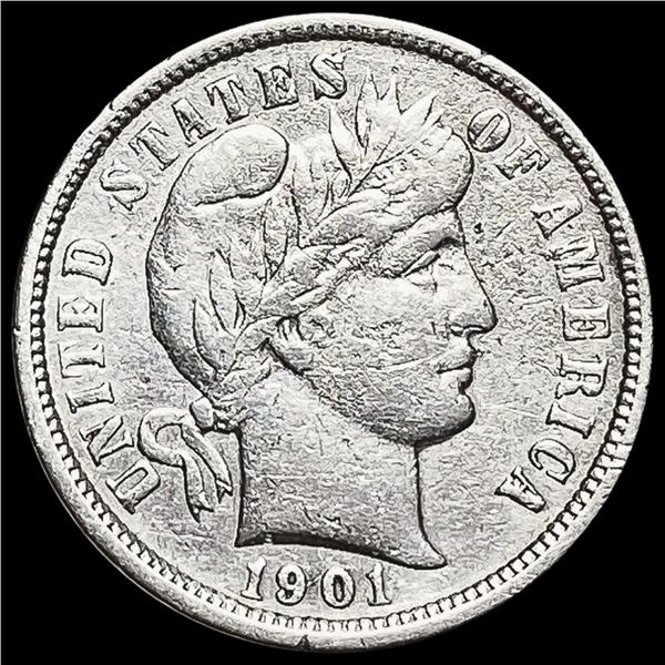 1901-O Barber Dime NEARLY UNCIRCULATED NEARLY UNCIRCULATED