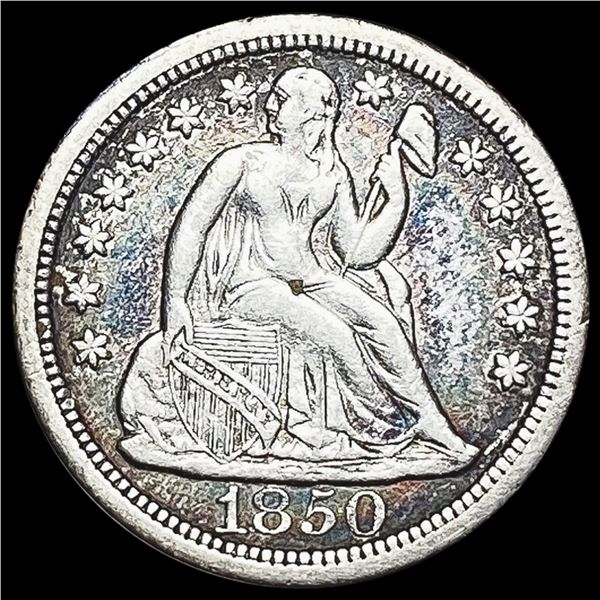 1850 Seated Liberty Dime NEARLY UNCIRCULATED NEARLY UNCIRCULATED