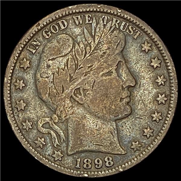 1898 Barber Half Dollar NICELY CIRCULATED NICELY CIRCULATED