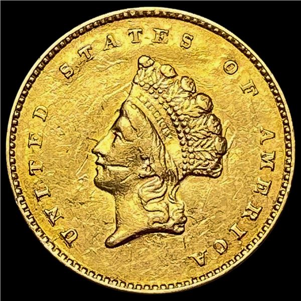 1855 Indian Princess Head Gold Dollar CLOSELY UNCI CLOSELY UNCIRCULATED