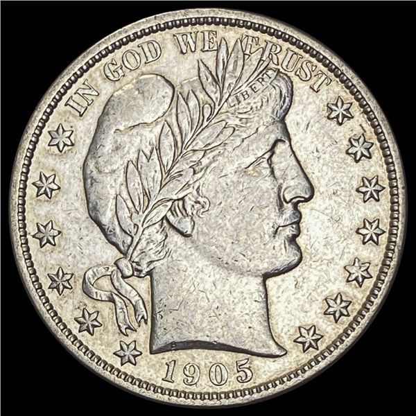 1905-S Barber Half Dollar CLOSELY UNCIRCULATED CLOSELY UNCIRCULATED