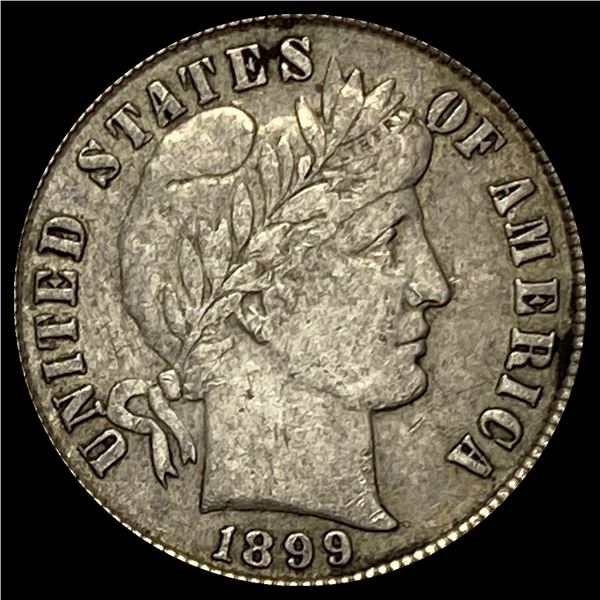 1899 Silver Barber Dime LIGHTLY CIRCULATED