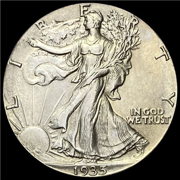 1935 Silver Walking Liberty Half Dollar CHOICE AU