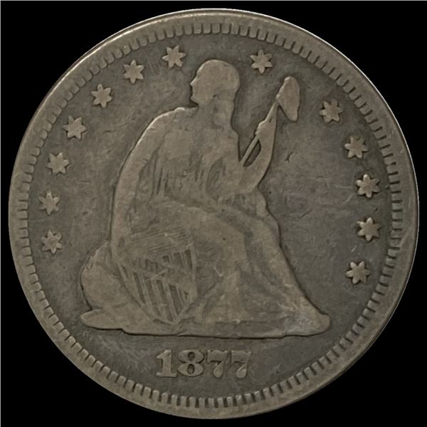 1877 Seated Liberty Quarter LIGHTLY CIRCULATED