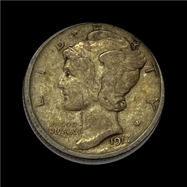 1917-S Mercury Dime LIGHTLY CIRCULATED