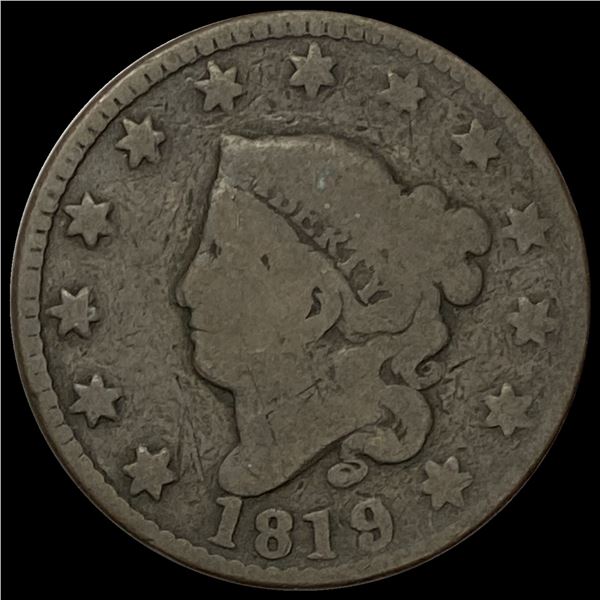 1819 Coronet Head Large Cent LIGHTLY CIRCULATED