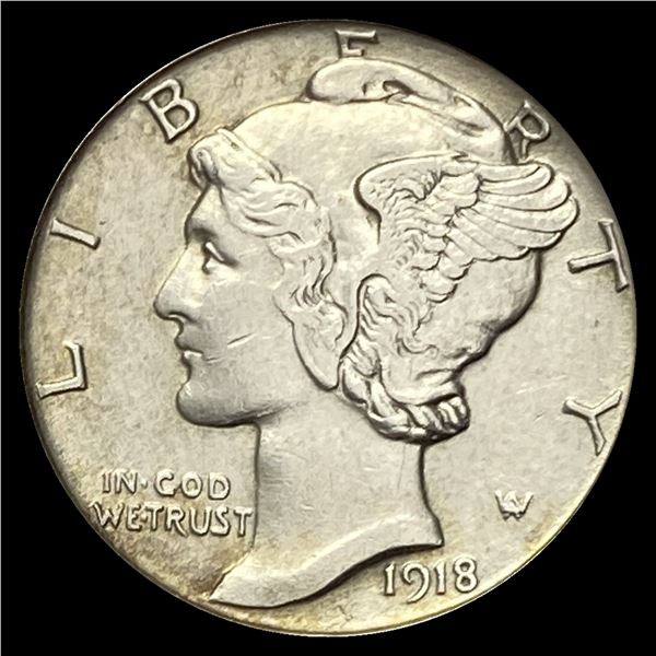1918 Mercury Dime CLOSELY UNCIRCULATED