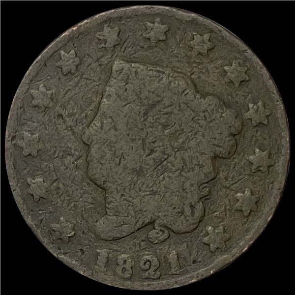 1821 Coronet Head Large Cent LIGHTLY CIRCULATED