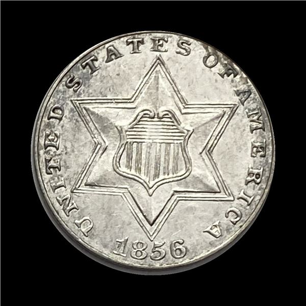 1856 Silver Three-Cent Piece CLOSELY UNCIRCULATED