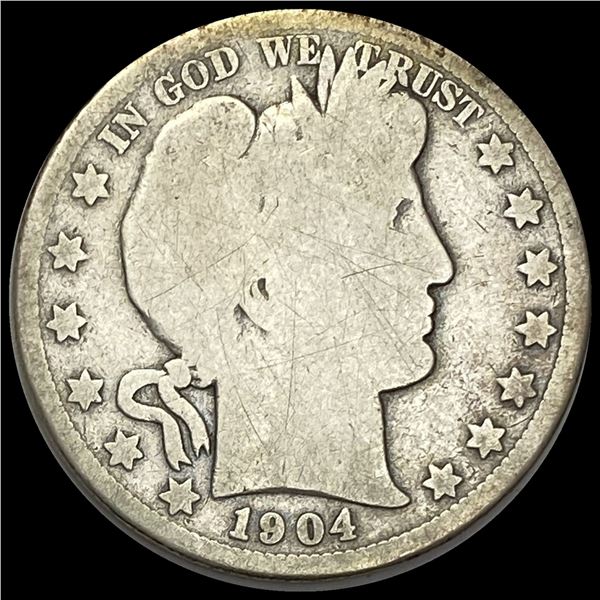 1904-S Silver Barber Half Dollar NICELY CIRCULATED