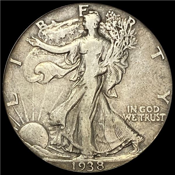 1938-D Silver Half Dollar LIGHTLY CIRCULATED