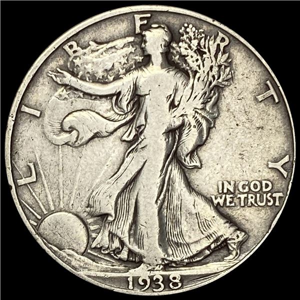 1938-D Silver Half Dollar LIGHTLY CIRCULATED