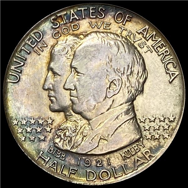 1921 Silver Alabama Centennial Half Dollar CHOICE AU