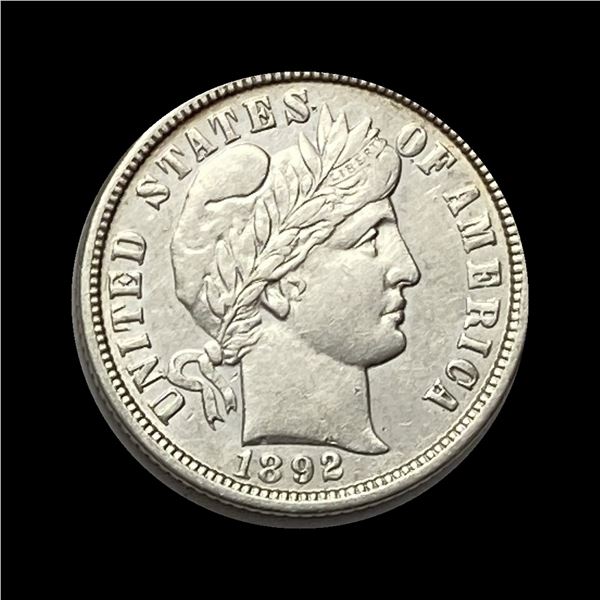 1892 Silver Barber Dime ABOUT UNCIRCULATED
