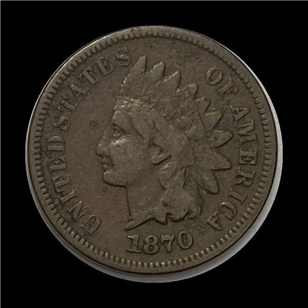1870 Indian Head Cent NICELY CIRCULATED