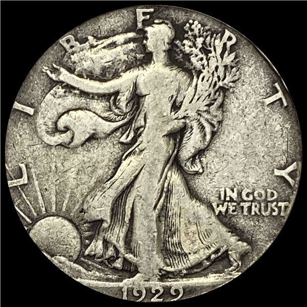 1929-S Silver Walking Liberty Half Dollar LIGHTLY CIRCULATED
