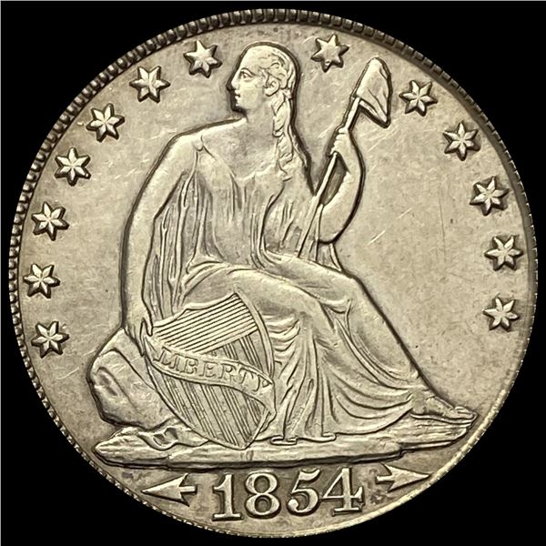 1854-O Silver Half Dollar CLOSELY UNCIRCULATED