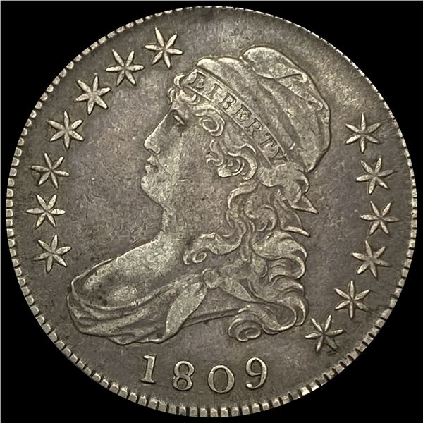 1809 Capped Bust Half Dollar LIGHTLY CIRCULATED