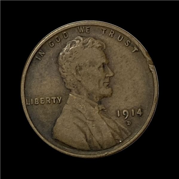 1914-D Lincoln Wheat Cent LIGHTLY CIRCULATED