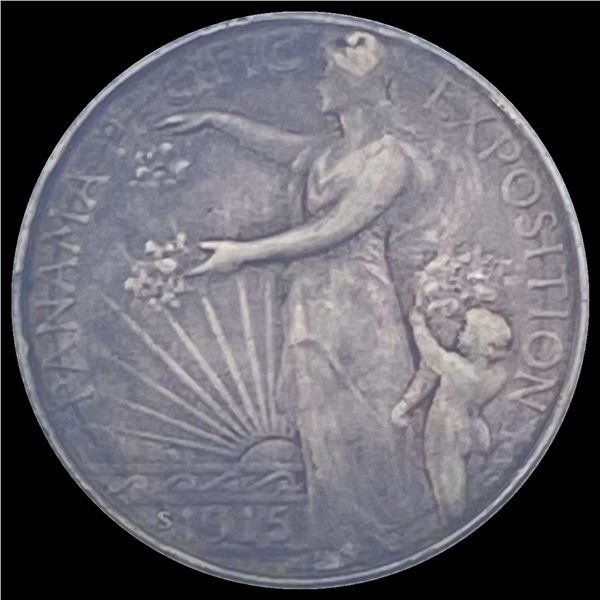 1915-S Silver Panama-Pacific Half Dollar NEARLY UNCIRCULATED