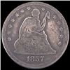 1857-O Silver Seated Liberty Quarter NICELY CIRCULATED