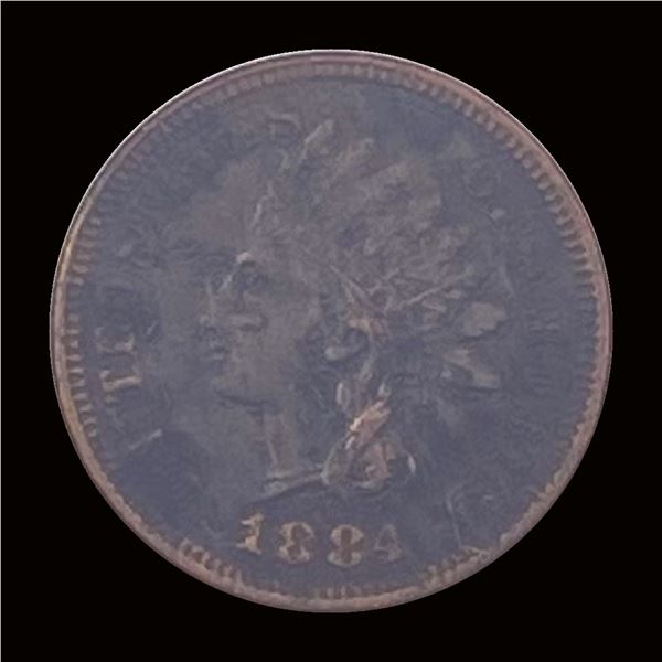 1884 Indian Head Cent ABOUT UNCIRCULATED