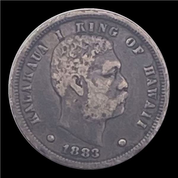 1883 Hawaii Silver Dime LIGHTLY CIRCULATED
