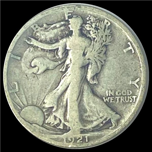 1921 Silver Half Dollar Walking Liberty LIGHTLY CIRCULATED