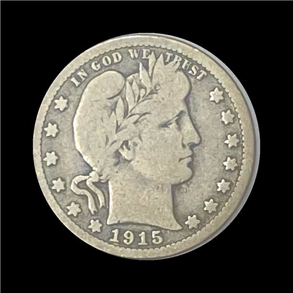 1915-S Silver Barber Quarter LIGHTLY CIRCULATED