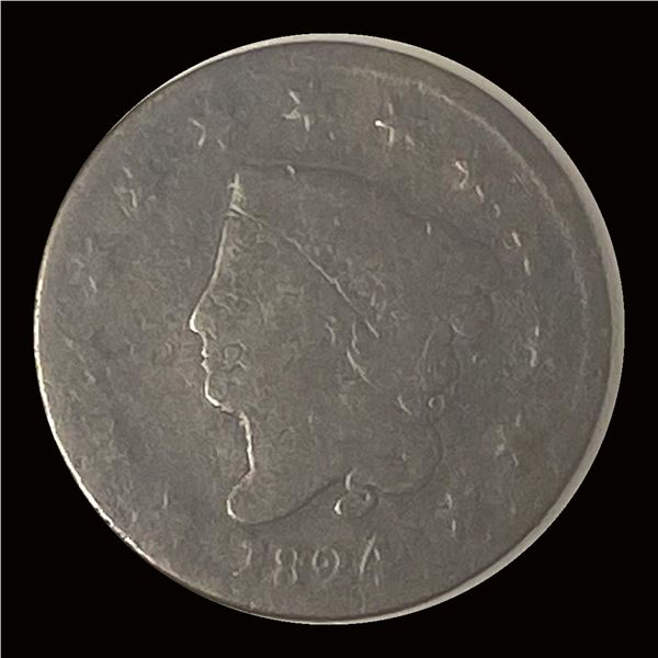 1846 Braided Hair Large Cent NICELY CIRCULATED