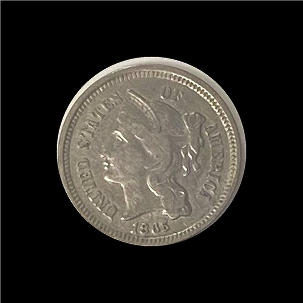 1855 Silver Three-Cent Piece LIGHTLY CIRCULATED