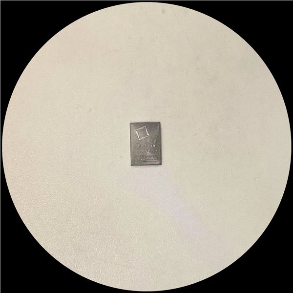 1g Platinum Bar .9995 Credit Suisse UNCIRCULATED