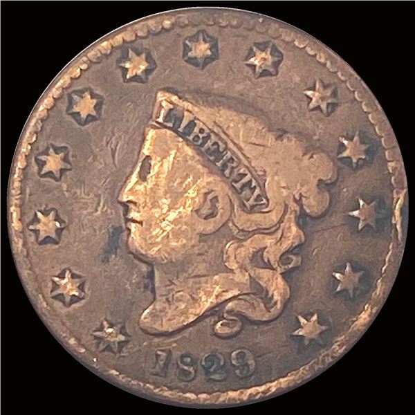 1829 Coronet Head Large Cent LIGHTLY CIRCULATED
