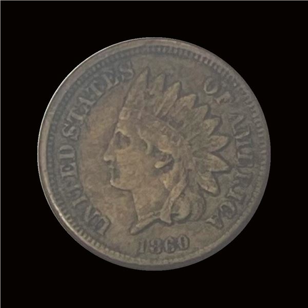 1860 Indian Head Cent ABOUT UNCIRCULATED