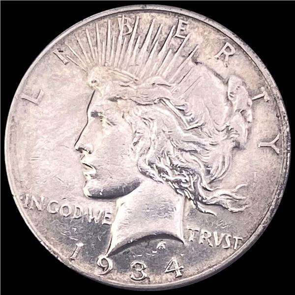 1934 Silver Peace Dollar ABOUT UNCIRCULATED