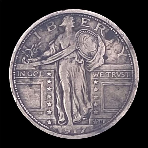 1917 Type 1 Standing Liberty Quarter LIGHTLY CIRCULATED