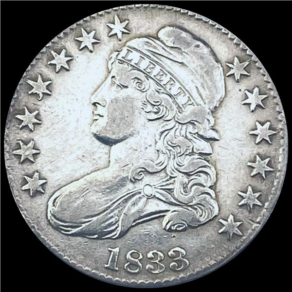 1833 Capped Bust Half Dollar CHOICE AU